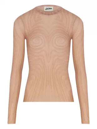 Spiral-Print Top