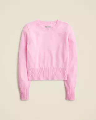 Cashmere Shrunken Crewneck Sweater