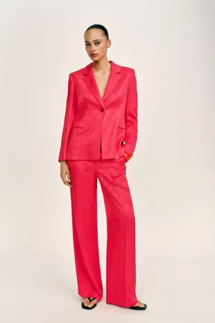 Jacquard Blazer With Shoulder Pads