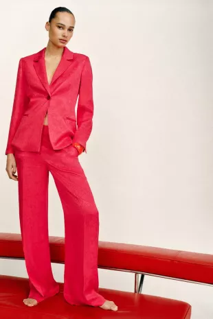 Jacquard Straight Leg Pants