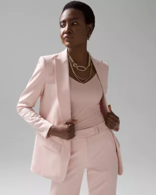 The Relaxed Blazer in Rose Smoke