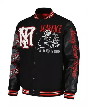 Scarface The World Is Yours Black Varsity Jacket