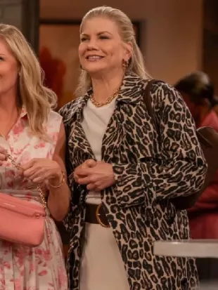 Laenne S02 Kristen Johnston Leopard Print Trench Coat