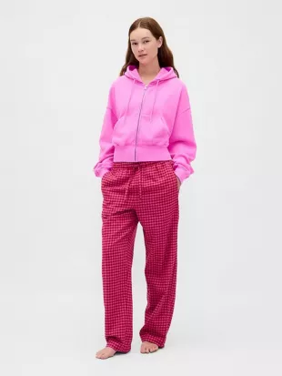 Adults softest Flannel PJ Pants in Pink Gingham