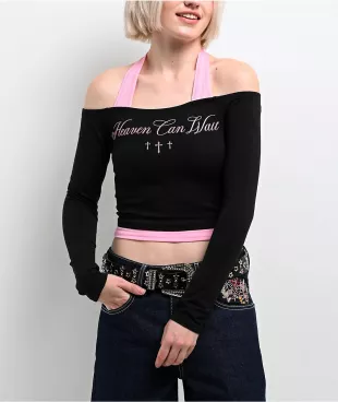 Ninth Hall Destiny Black & Pink Long Sleeve