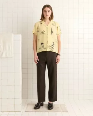 Games Convertible-Collar Printed Silk Crepe De Chine Shirt