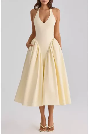 Marilyn Halter Cotton Blend Midi Sundress
