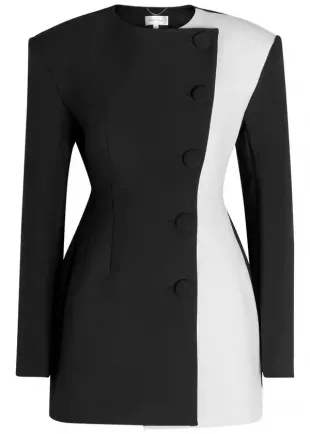 Jae Colour Block Crepe Mini Dress