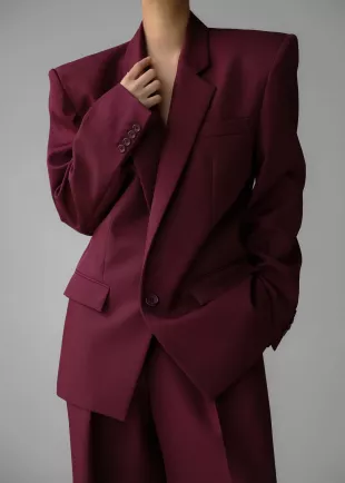 Jun Blazer Burgundy