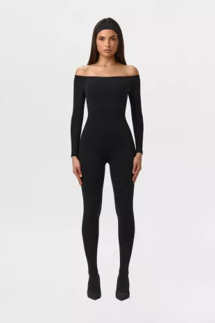 Naked Off Shoulder Closed Toe Jumpsuit