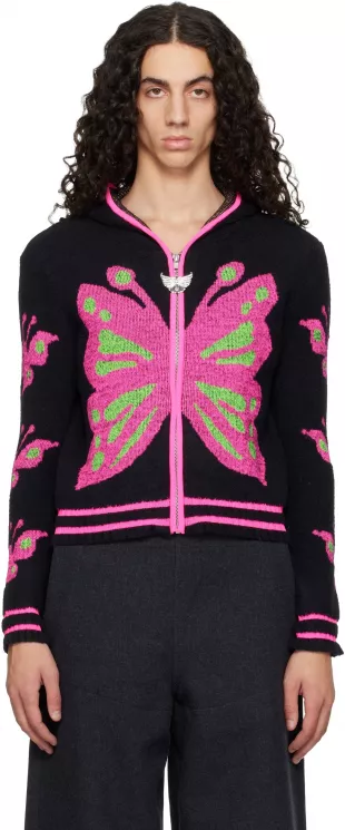 Black Neon Butterfly Hoodie