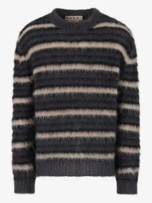 Striped Fluffy Sweater