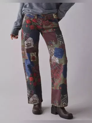 Kayla Cotton Canvas Low Rise Pants