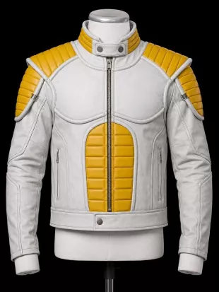 Dragon Ball Z Vegeta White Leather Jacket