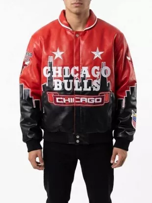 Usher R&B Tour 2026 Chicago Bulls Leather Jacket