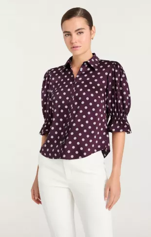 Camille Polka Dot Fiona Top