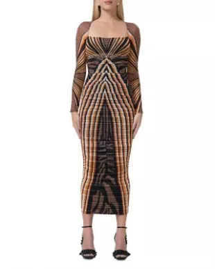 Maggie Dress in Caramel Animal