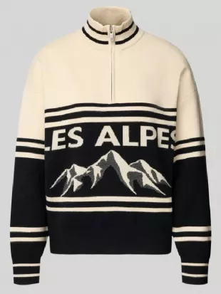 Les Alpes Cream/Black Knit Jumper