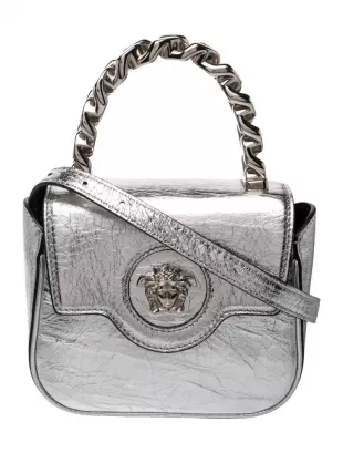 La Medusa Metallic Leather Mini Bag