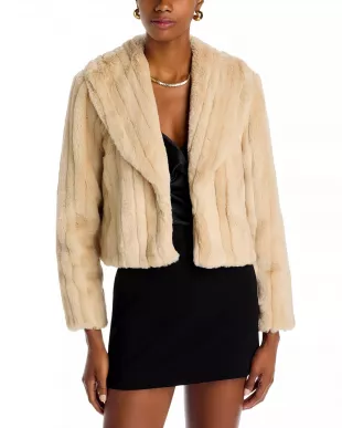 Davy Crop Faux Fur Jacket