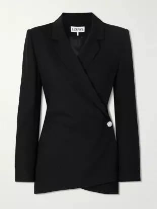 Crepe Wrap Blazer