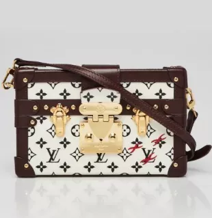 Limited Edition Black/White Monogram Canvas Petite Malle Bag