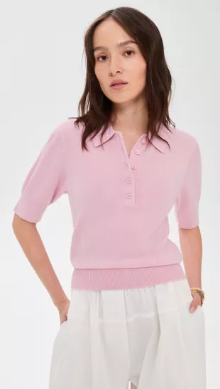 Skye Cashmere Polo Top