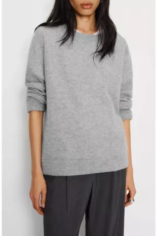 Oversize Cashmere & Wool Sweater in Granite