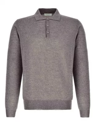 Polo-neck Long-sleeved Sweater