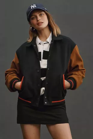 Colorblock Bomber Jacket