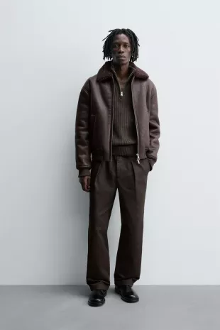 Double-Faced Faux Leather Jacket