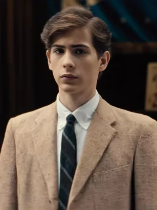 Unabomber 2026 Jacob Tremblay Textured Beige Blazer