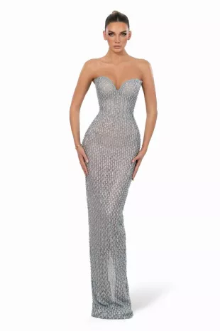 Dyla Strapless Crystal Gown
