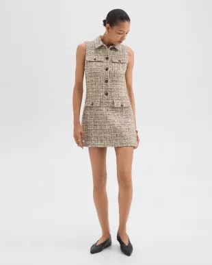 Military Dress in Mixed Tweed