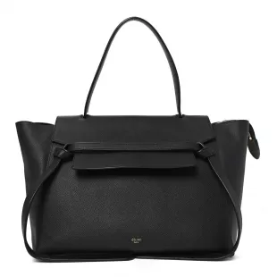 Grained Calfskin Small Belt Bag Black