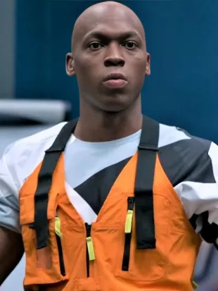 Ted Lasso S4 Moe Jeudy-Lamour Orange Utility Vest