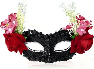 Black Flower Masks