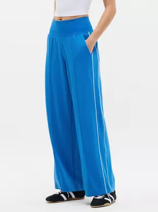 Venice High Rise Track Stripe Wide Leg Pant