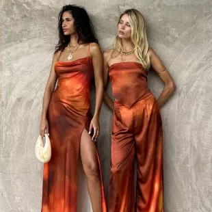 Natalia Sunset Ombre Maxi Dress