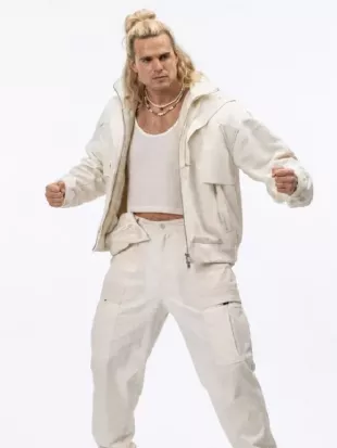 Street Fighter 2026 Noah Centineo White Jacket