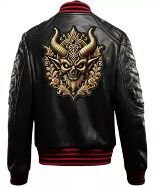 Halloween Gothic Devil Leather Jacket
