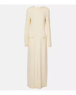 Natural Pocket Crepe Maxi Dress