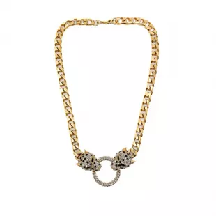 Double Leopard Necklace 1990s