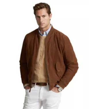 Suede Bomber Jacket