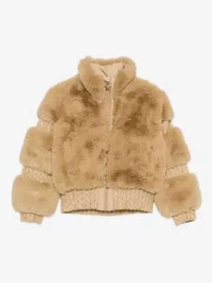 Furry Zip-fastening ski Jacket