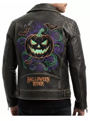Halloween Rider Black Leather Jacket