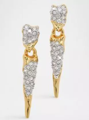 Solanales Crystal Spear Drop Earrings