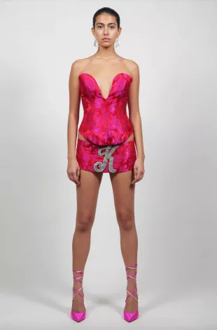 Pink Diamante K Belt
