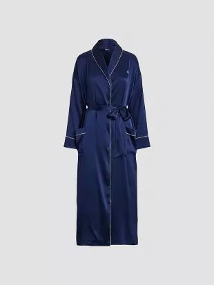 Belted Silk-Blend Robe