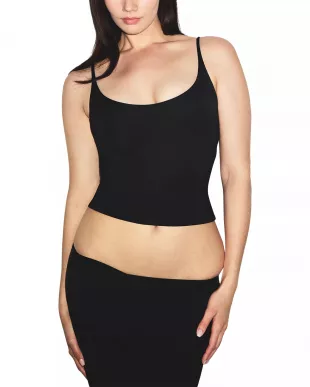 Smooth Layers Skimpy Strap Cami in Obsidian